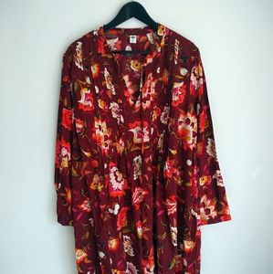 Rayon Floral Print Dress NWT